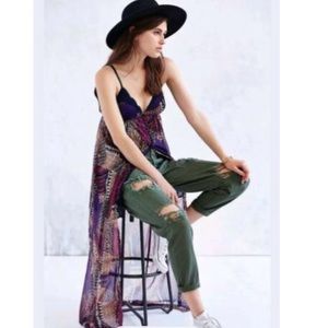 Urban Outfitters Maxi Dress Flyaway Chiffon by Band of Gypsies BOHO - Medium